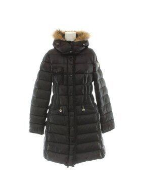 Moncler Hermifur Down Coat Outer Hood Black 0
